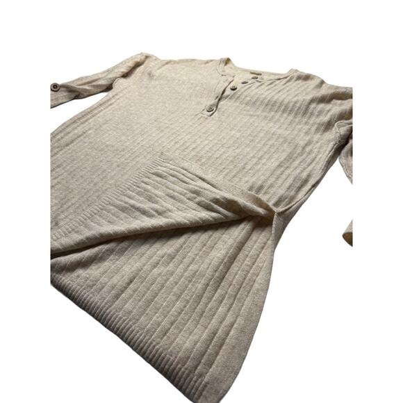 Abercrombie Fitch Soft A&F Cozy Mocha Brown Henley Long Sleeve Top Womens M EUC - Picture 2 of 7